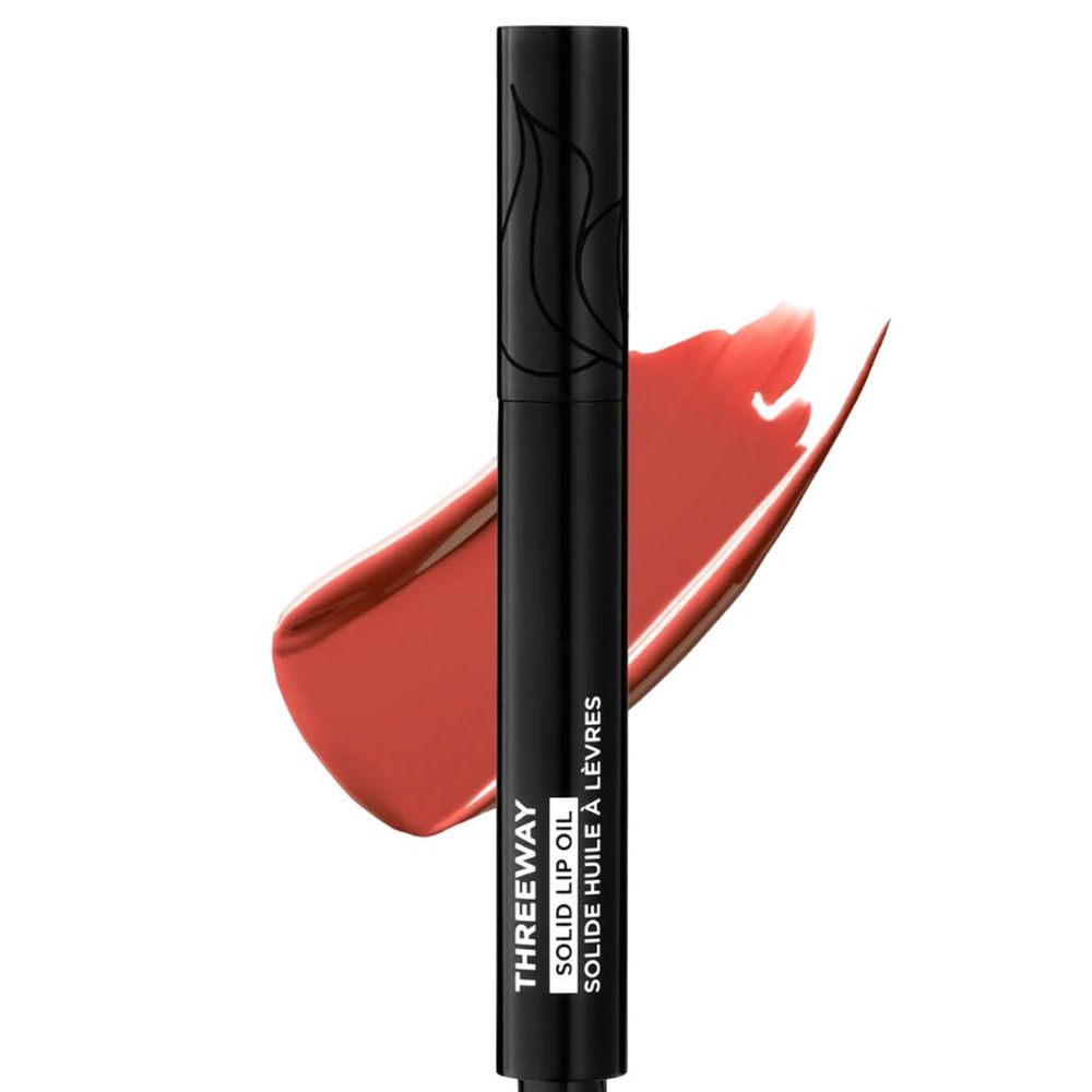 Deck of Scarlet Threeway Solid Lip Oil in Peach Sands, Vegan & Cruelty-Free